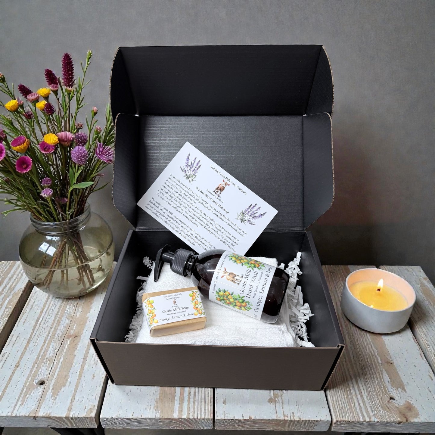 Luxury Goats Milk Hand Wash (250ml) and Soap Bar Gift Set | 5 Scent Boxes to Choose From | Gift Boxed