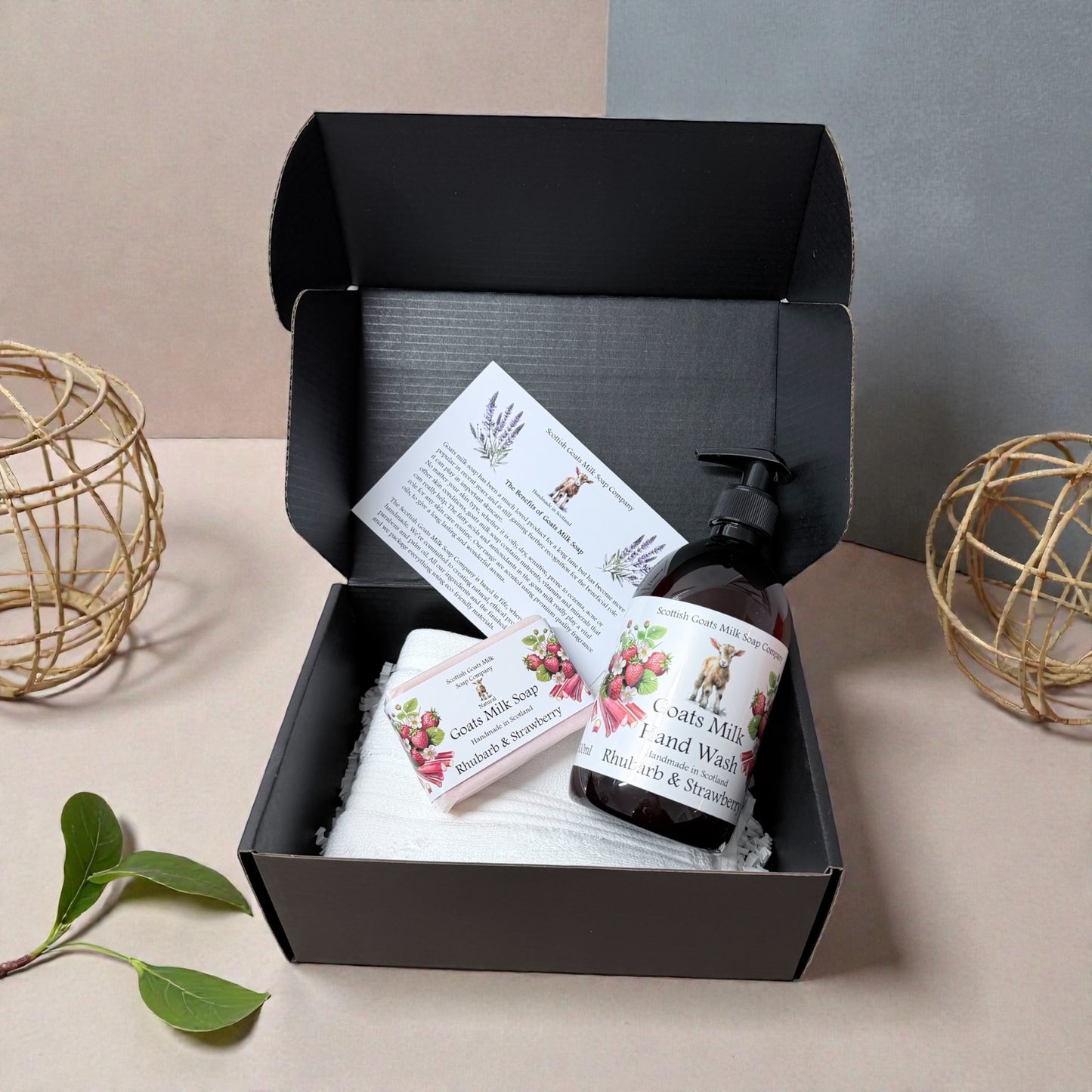 Luxury Goats Milk Hand Wash (500ml) and Soap Bar Gift Set |6 Scent Boxes to Choose From | Gift Boxed