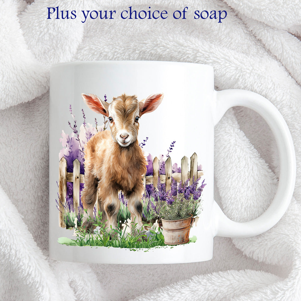 Mug and Goats Milk Soap Gift Set | Personalised Mug + Choose your Design and Soap