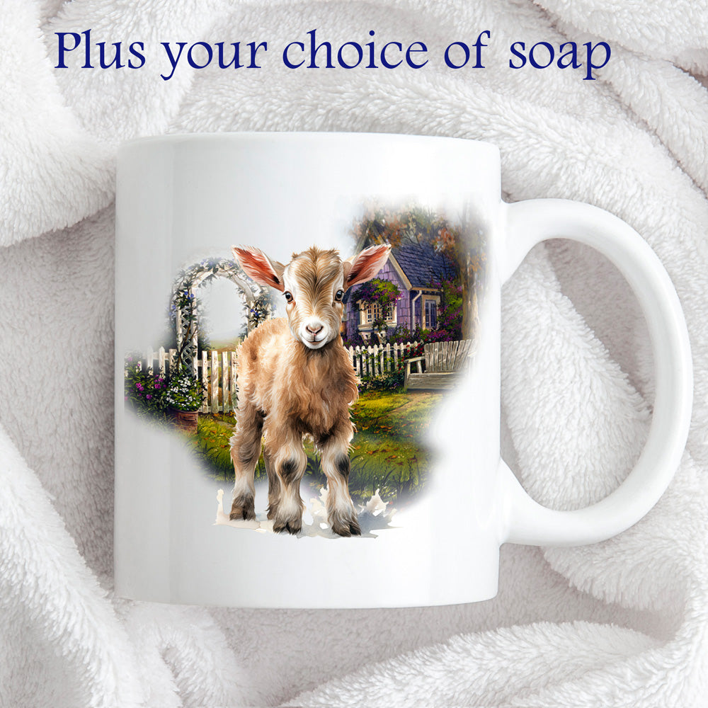 Mug and Goats Milk Soap Gift Set | Personalised Mug + Choose your Design and Soap