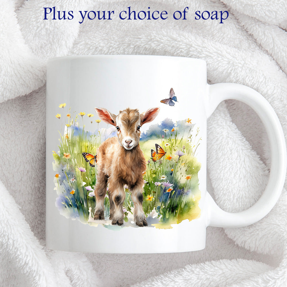 Mug and Goats Milk Soap Gift Set | Personalised Mug + Choose your Design and Soap