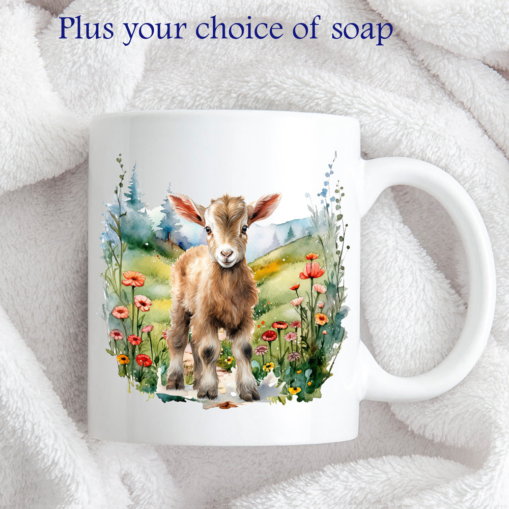 Mug and Goats Milk Soap Gift Set | Personalised Mug + Choose your Design and Soap