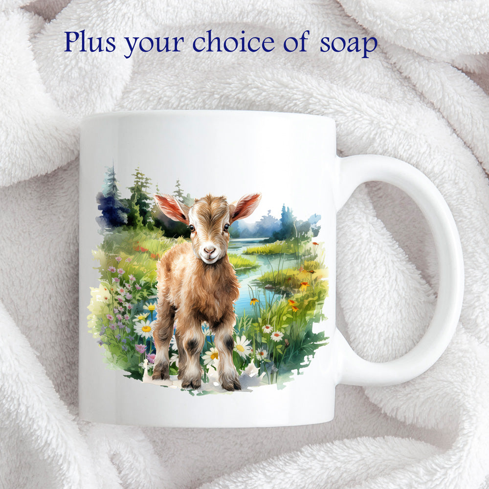 Mug and Goats Milk Soap Gift Set | Personalised Mug + Choose your Design and Soap