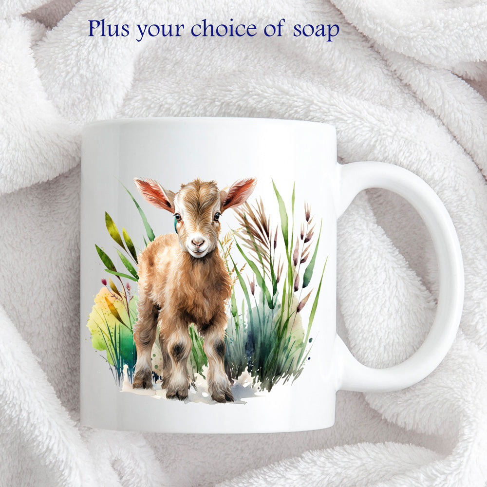 Mug and Goats Milk Soap Gift Set | Personalised Mug + Choose your Design and Soap